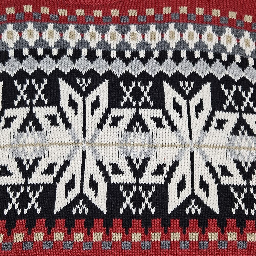 Y2K Dockers Men XL Nordic Fair Isle Sweater Winter Crew Neck Long Sleeve Holiday - Picture 3 of 12